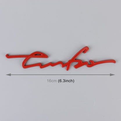 Car Personalized Aluminum Alloy Decorative Stickers, Size: 16x3.5x0.4cm (Red) by buy2fix