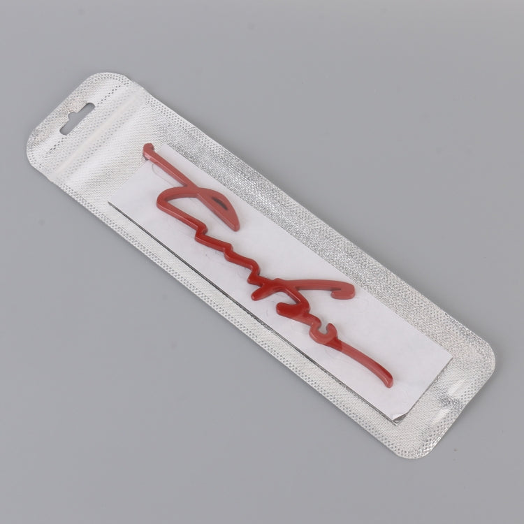 Car Personalized Aluminum Alloy Decorative Stickers, Size: 16x3.5x0.4cm (Red) by buy2fix