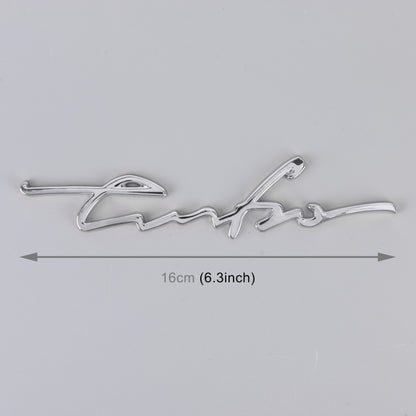 Car Personalized Aluminum Alloy Decorative Stickers, Size: 16x3.5x0.4cm (Silver) by buy2fix
