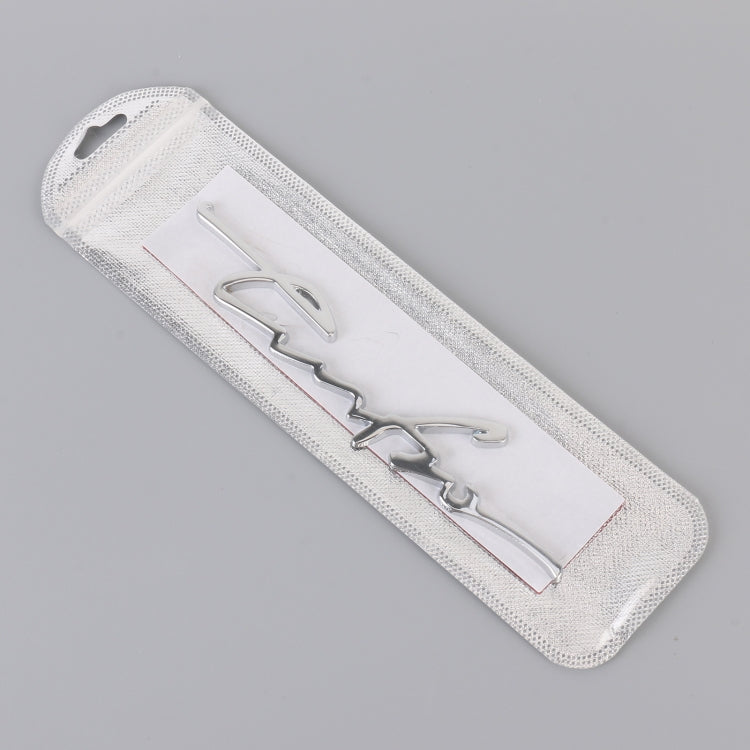 Car Personalized Aluminum Alloy Decorative Stickers, Size: 16x3.5x0.4cm (Silver) by buy2fix