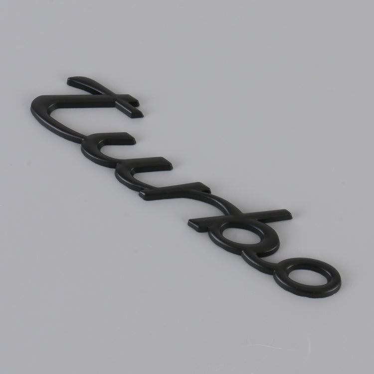 Car TURBO Personalized Aluminum Alloy Decorative Stickers, Size: 13x3x0.3cm (Black) by buy2fix