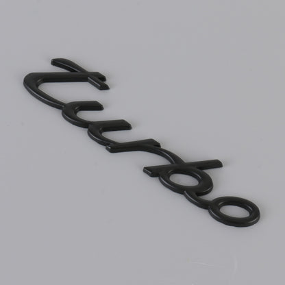 Car TURBO Personalized Aluminum Alloy Decorative Stickers, Size: 13x3x0.3cm (Black) by buy2fix