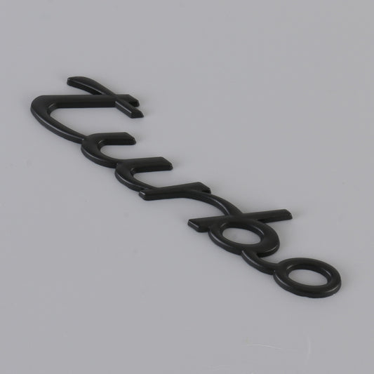 Car TURBO Personalized Aluminum Alloy Decorative Stickers, Size: 13x3x0.3cm (Black) by buy2fix