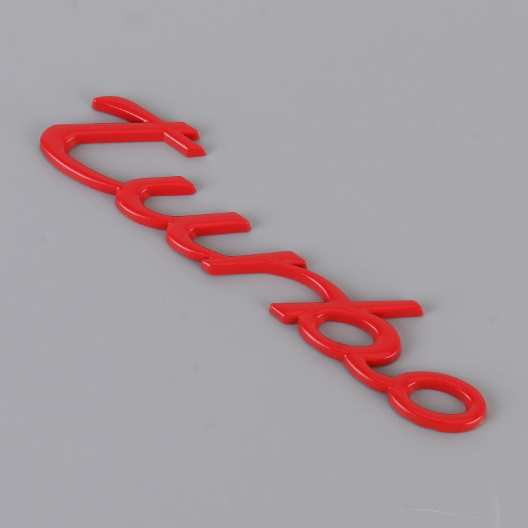 Car TURBO Personalized Aluminum Alloy Decorative Stickers, Size: 13x3x0.3cm (Red) by buy2fix