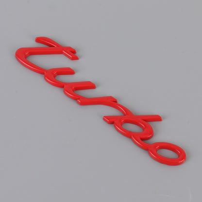 Car TURBO Personalized Aluminum Alloy Decorative Stickers, Size: 13x3x0.3cm (Red) by buy2fix