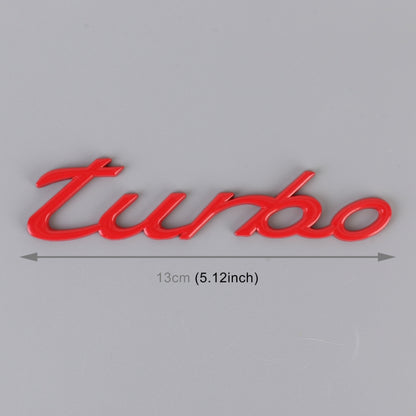 Car TURBO Personalized Aluminum Alloy Decorative Stickers, Size: 13x3x0.3cm (Red) by buy2fix