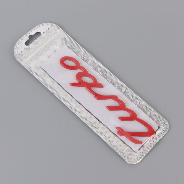 Car TURBO Personalized Aluminum Alloy Decorative Stickers, Size: 13x3x0.3cm (Red) by buy2fix
