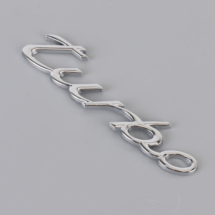 Car TURBO Personalized Aluminum Alloy Decorative Stickers, Size: 13x3x0.3cm (Silver) by buy2fix