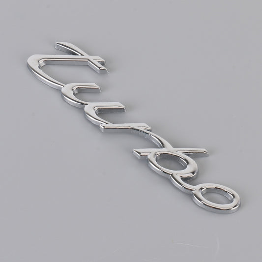 Car TURBO Personalized Aluminum Alloy Decorative Stickers, Size: 13x3x0.3cm (Silver) by buy2fix