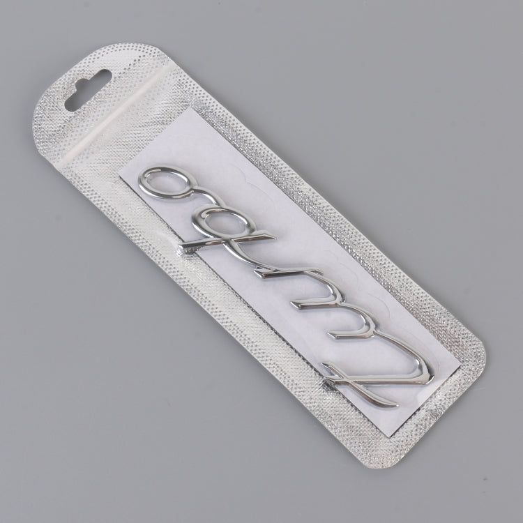 Car TURBO Personalized Aluminum Alloy Decorative Stickers, Size: 13x3x0.3cm (Silver) by buy2fix