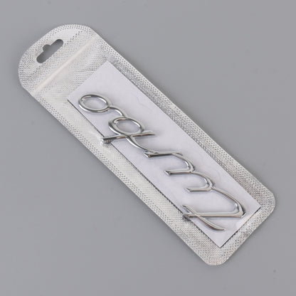 Car TURBO Personalized Aluminum Alloy Decorative Stickers, Size: 13x3x0.3cm (Silver) by buy2fix