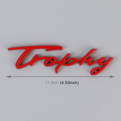 Car TROPHY Personalized Aluminum Alloy Decorative Stickers, Size: 11.5x2.5x0.35cm (Red) by buy2fix