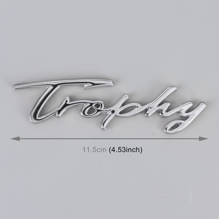 Car TROPHY Personalized Aluminum Alloy Decorative Stickers, Size: 11.5x2.5x0.35cm (Silver) by buy2fix