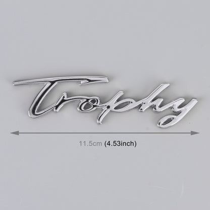 Car TROPHY Personalized Aluminum Alloy Decorative Stickers, Size: 11.5x2.5x0.35cm (Silver) by buy2fix