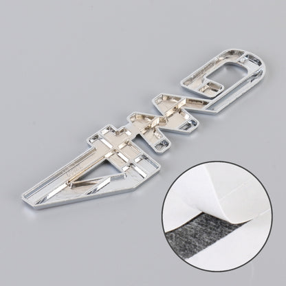 Car 4WD Personalized Aluminum Alloy Decorative Stickers, Size: 13x3.5x0.3cm (Silver+Red) by buy2fix