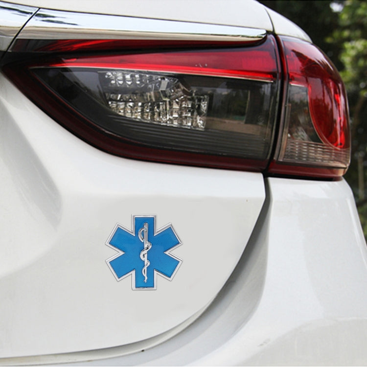 Car Star of Life Personalized Aluminum Alloy Decorative Stickers, Size: 6.5x0.5cm (Blue) by buy2fix