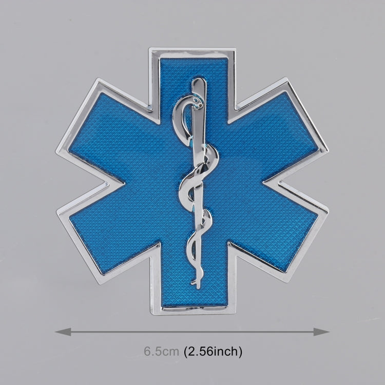 Car Star of Life Personalized Aluminum Alloy Decorative Stickers, Size: 6.5x0.5cm (Blue) by buy2fix