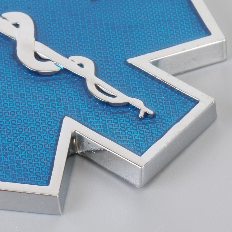 Car Star of Life Personalized Aluminum Alloy Decorative Stickers, Size: 6.5x0.5cm (Blue) by buy2fix