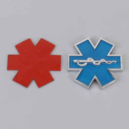 Car Star of Life Personalized Aluminum Alloy Decorative Stickers, Size: 6.5x0.5cm (Blue) by buy2fix