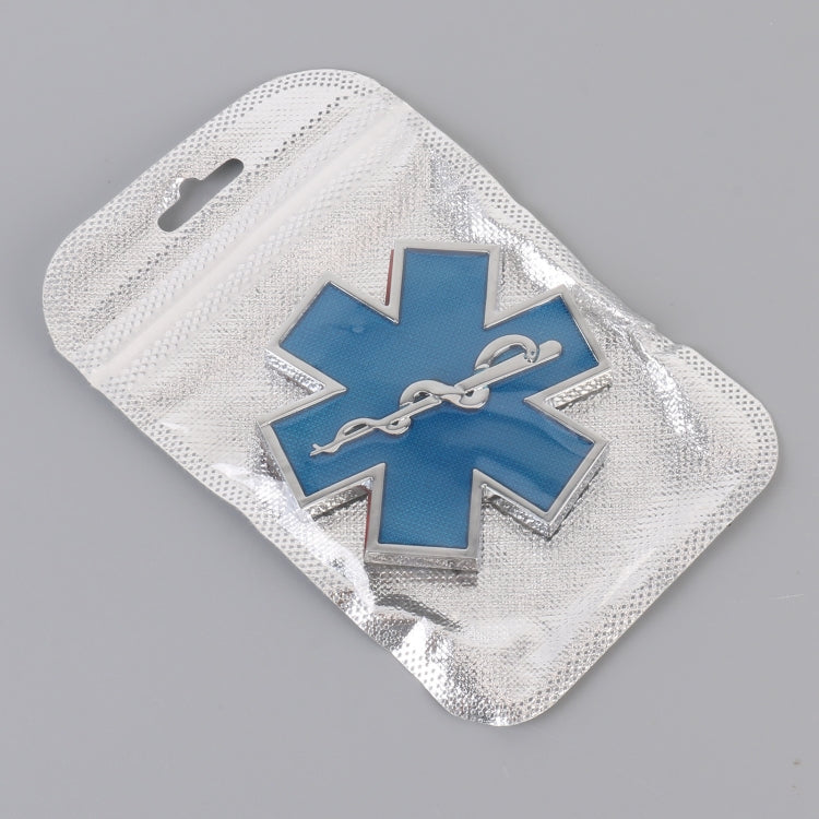 Car Star of Life Personalized Aluminum Alloy Decorative Stickers, Size: 6.5x0.5cm (Blue) by buy2fix