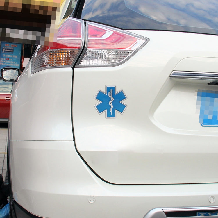 Car Star of Life Personalized Aluminum Alloy Decorative Stickers, Size: 6.5x0.5cm (Blue) by buy2fix