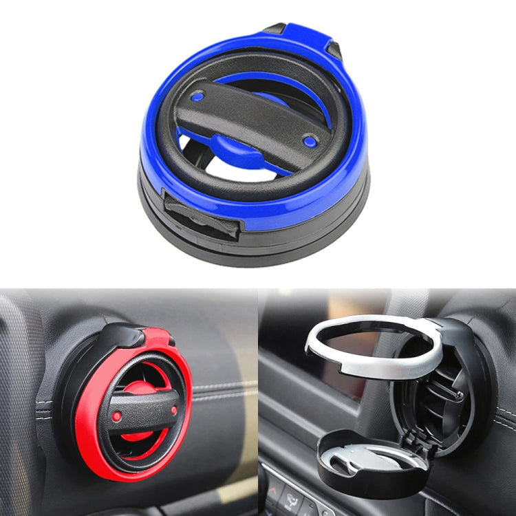 For Jeep Wrangler JK 2007-2017 JL / JT 2018+ Car Air Conditioner Air Vent Water Cup Holder (Blue) by buy2fix