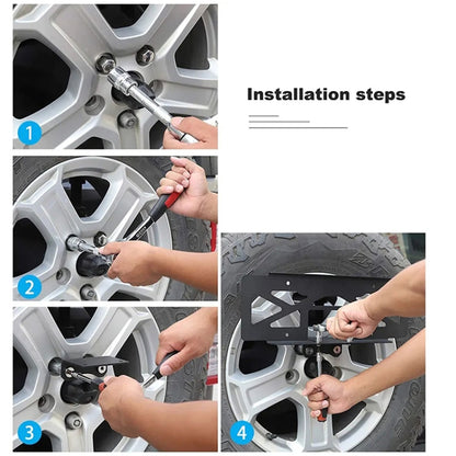 For Jeep Wrangler JL 2018-2019 US Version Car Modified Tire License Plate Frame Mounting Bracket by buy2fix