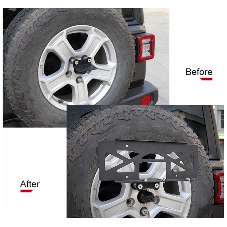 For Jeep Wrangler JL 2018-2019 US Version Car Modified Tire License Plate Frame Mounting Bracket by buy2fix