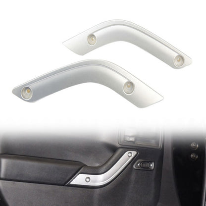For Jeep Wrangler JK 2007-2017 1 Pair Car Door Inner Handle Decorative Strip by buy2fix