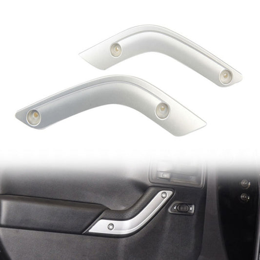 For Jeep Wrangler JK 2007-2017 1 Pair Car Door Inner Handle Decorative Strip by buy2fix