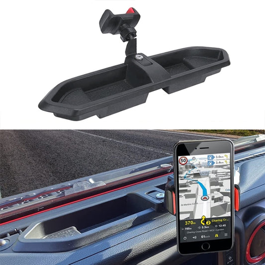 For Jeep Wrangler JL / JT 2018 Car Modified Dashboard Storage Box with Phone Navigation Bracket by buy2fix