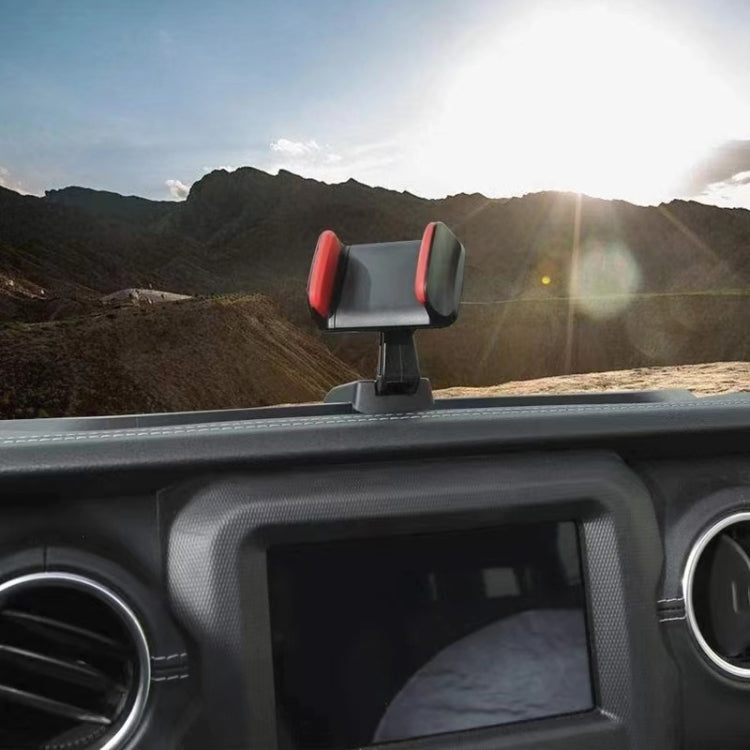 For Jeep Wrangler JL / JT 2018 Car Modified Dashboard Storage Box with Phone Navigation Bracket by buy2fix