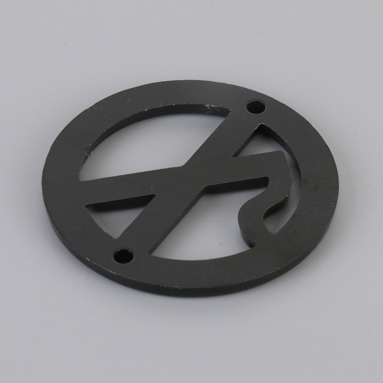 Car No Smoking Sign Personalized Aluminum Alloy Decorative Sticker, Size: 5 x 0.33cm (Black) by buy2fix