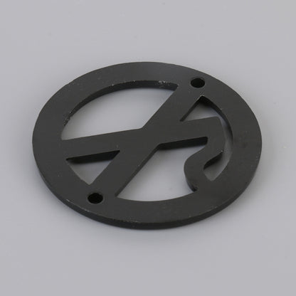 Car No Smoking Sign Personalized Aluminum Alloy Decorative Sticker, Size: 5 x 0.33cm (Black) by buy2fix