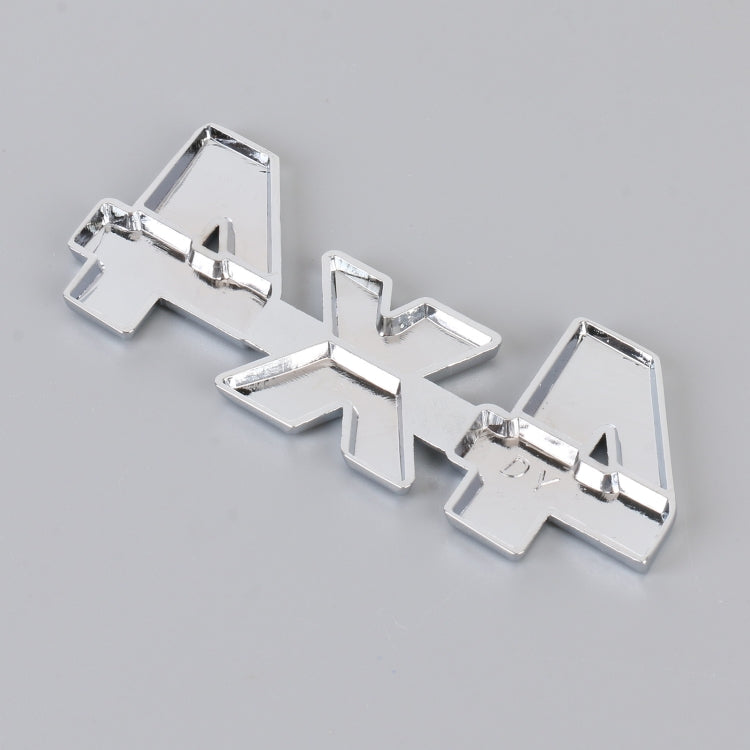 Car Number 4 x 4 Personalized Aluminum Alloy Decorative Sticker, Size: 9 x 3.5 x 2.3cm (Silver) by buy2fix