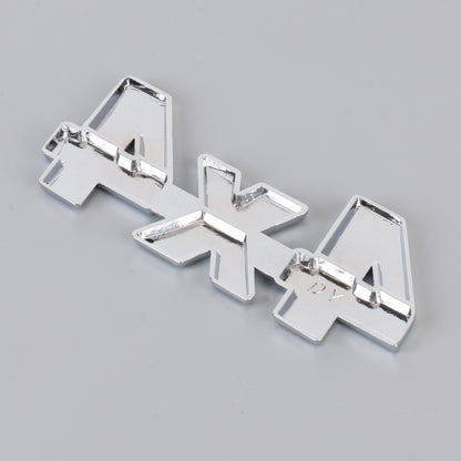 Car Number 4 x 4 Personalized Aluminum Alloy Decorative Sticker, Size: 9 x 3.5 x 2.3cm (Silver) by buy2fix