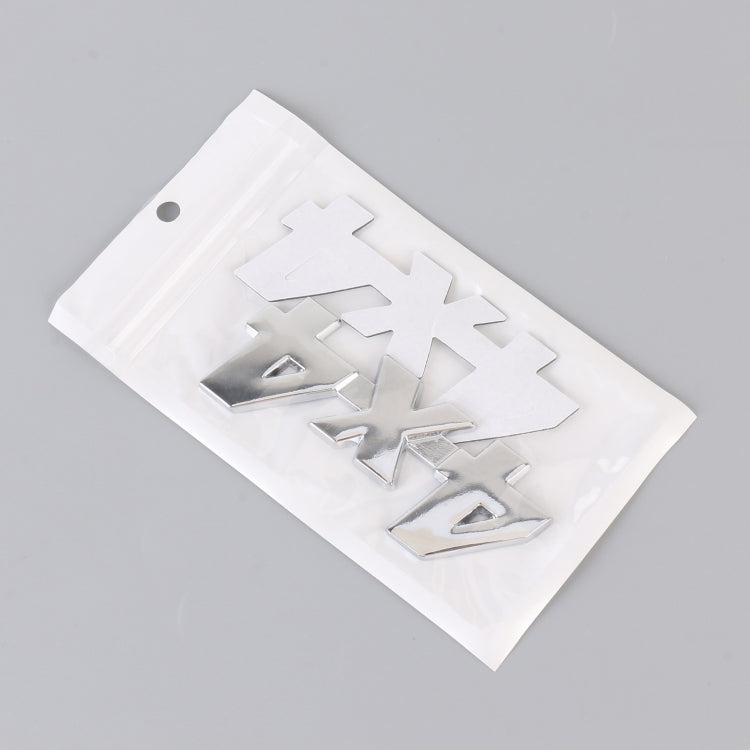 Car Number 4 x 4 Personalized Aluminum Alloy Decorative Sticker, Size: 9 x 3.5 x 2.3cm (Silver) by buy2fix