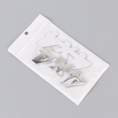 Car Number 4 x 4 Personalized Aluminum Alloy Decorative Sticker, Size: 9 x 3.5 x 2.3cm (Silver) by buy2fix