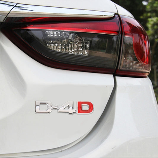 Car D4D Personalized Aluminum Alloy Decorative Stickers, Size:10 x 2.5cm (Silver) by buy2fix