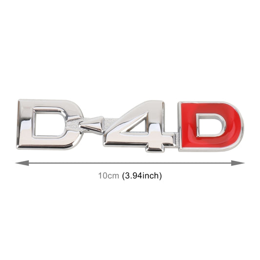 Car D4D Personalized Aluminum Alloy Decorative Stickers, Size:10 x 2.5cm (Silver) by buy2fix
