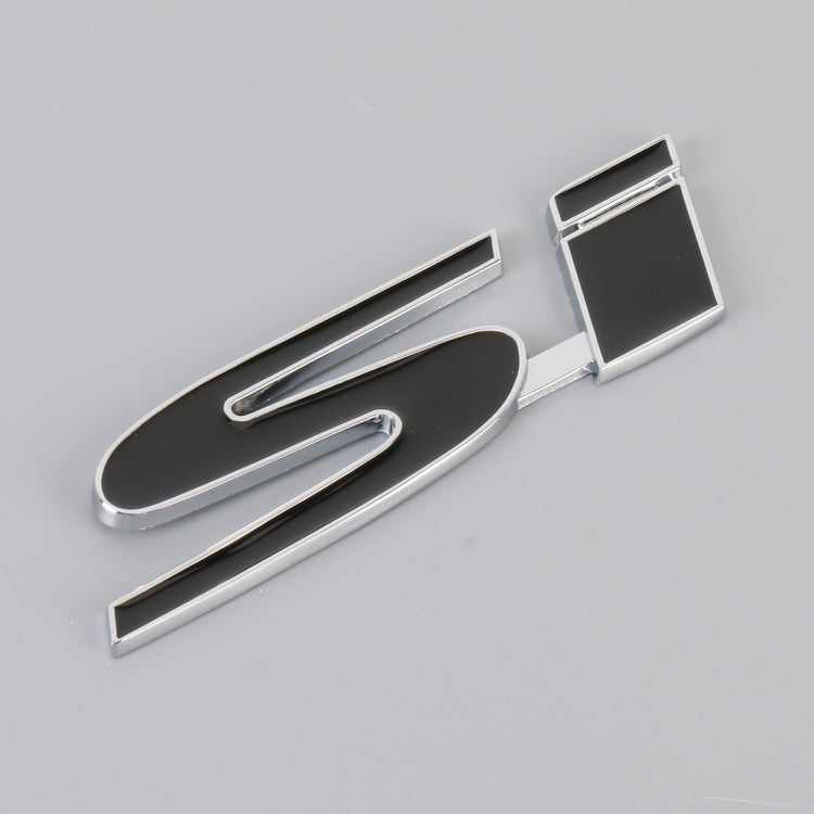 Car Si Metal Stickers Personalized Aluminum Alloy Decorative Stickers, Size:10 x 3cm (Black) by buy2fix