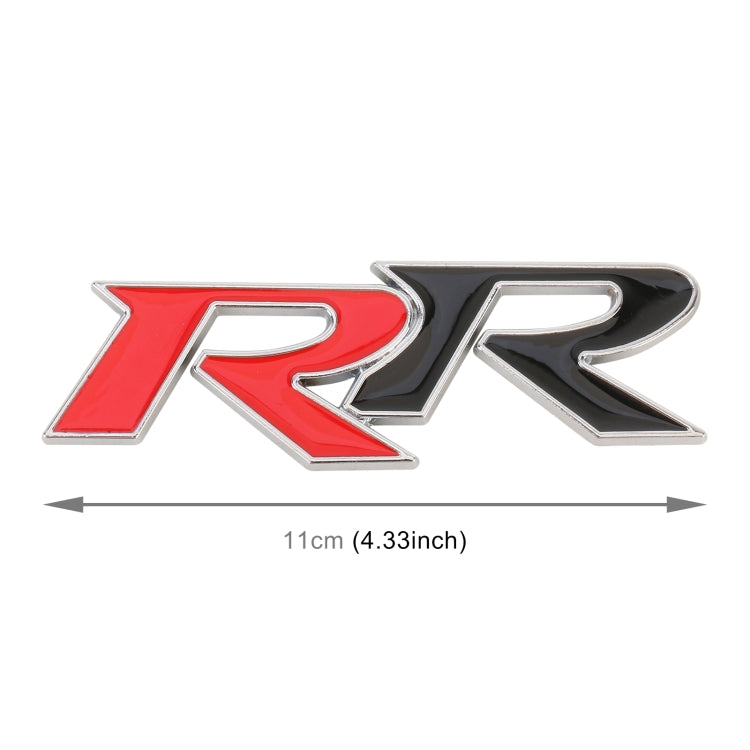Car Dual R Personalized Aluminum Alloy Decorative Stickers, Size:11 x 3.5cm (Red + Black) by buy2fix