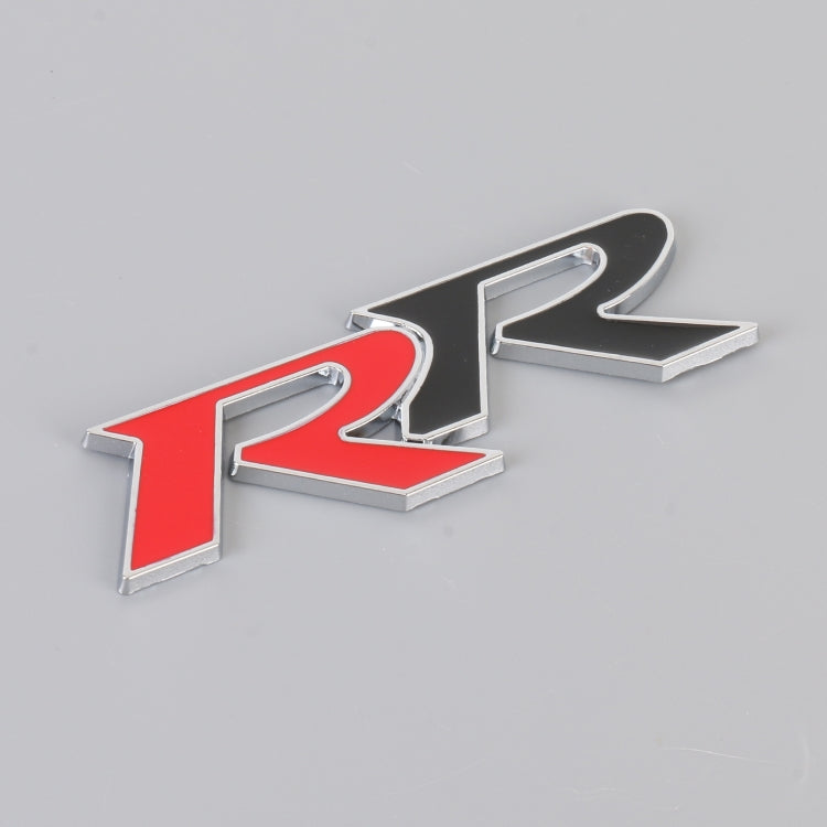 Car Dual R Personalized Aluminum Alloy Decorative Stickers, Size:11 x 3.5cm (Red + Black) by buy2fix