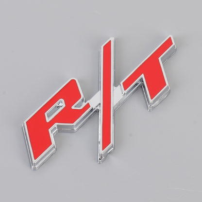 Car R / T Personalized Aluminum Alloy Decorative Stickers, Size:10.5 x 5cm (Silver+Red) by buy2fix