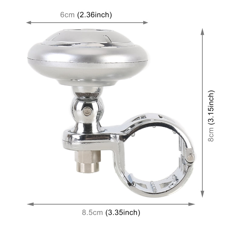 YI-71 Car Steering Wheel Booster Ball Car Power Handle (Silver Grey) by buy2fix