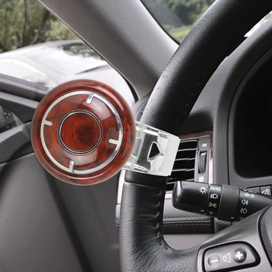 YI-71 Car Steering Wheel Booster Ball Car Power Handle (Walnut wood) by buy2fix