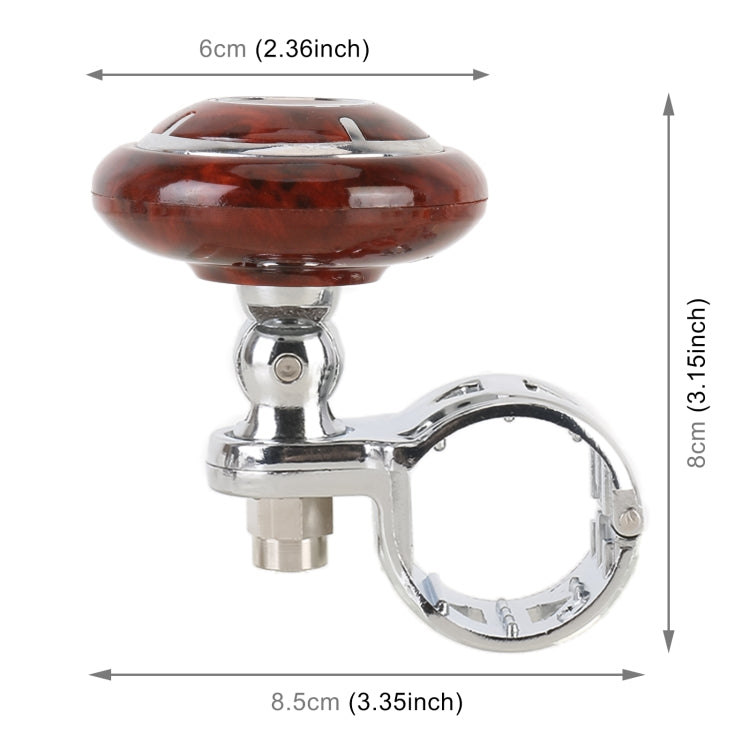 YI-71 Car Steering Wheel Booster Ball Car Power Handle (Walnut wood) by buy2fix