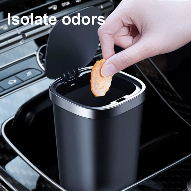 Car Center Armrest Storage Box Push-type Trash Can with Lid by buy2fix