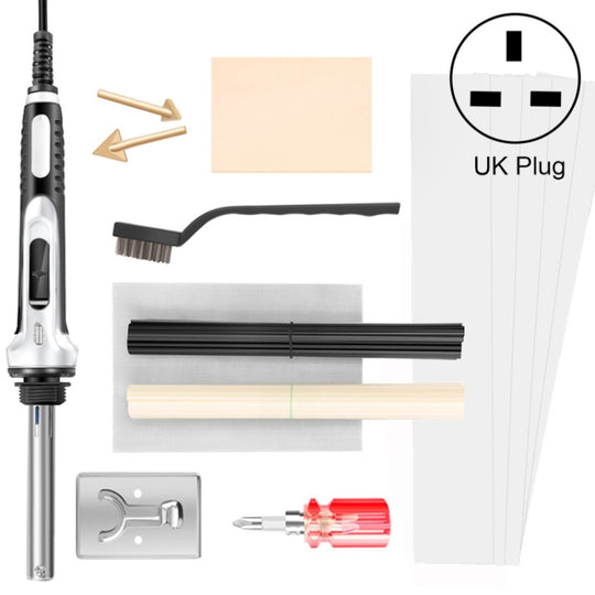 100W Electric Soldering Iron Plastic Welding Machine Car Bumper Repair Plier, UK Plug (White)