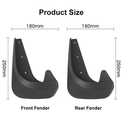 4pcs/set Car Auto Universal Soft Plastic Splash Flaps Mudguards Fender Guard by buy2fix
